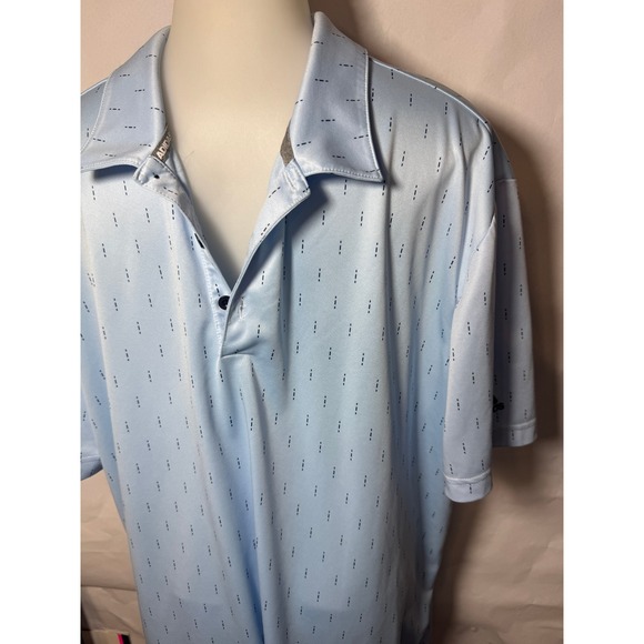 Men's Adidas Golf Polo Shirt Moisture Wicking Athletic Training Print Size XL - Picture 7 of 16